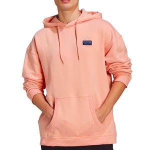 Men’s Large Adidas Hoodie Dust Pink Abstract Sweatshirt